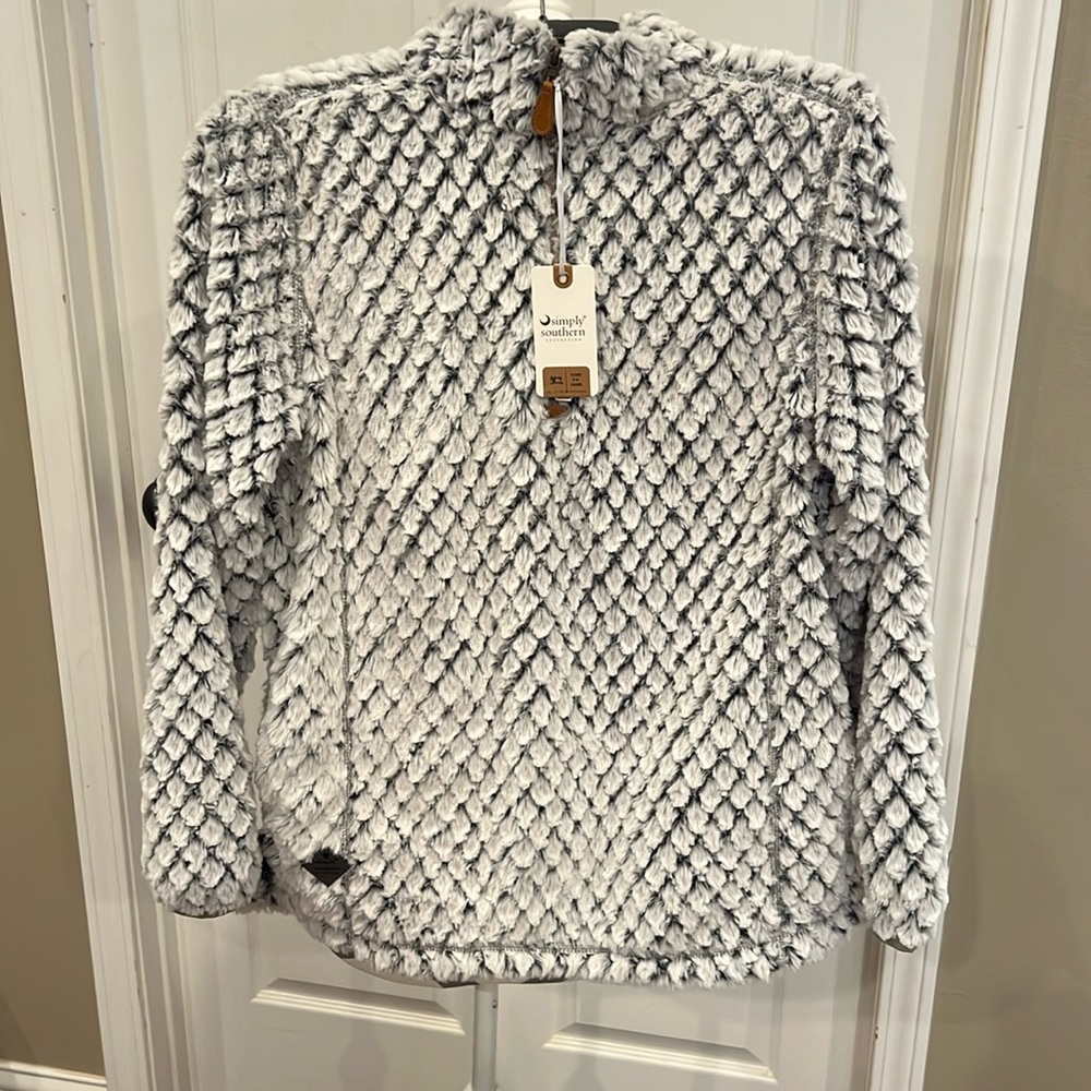 Simply Southern 1/4 zip Sherpa sweatshirt, size S